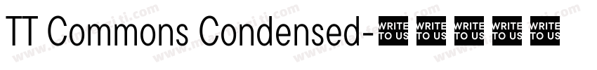 TT Commons Condensed字体转换
